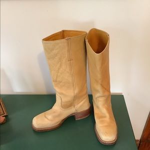 Yellow/Beige Frye Boots size 8